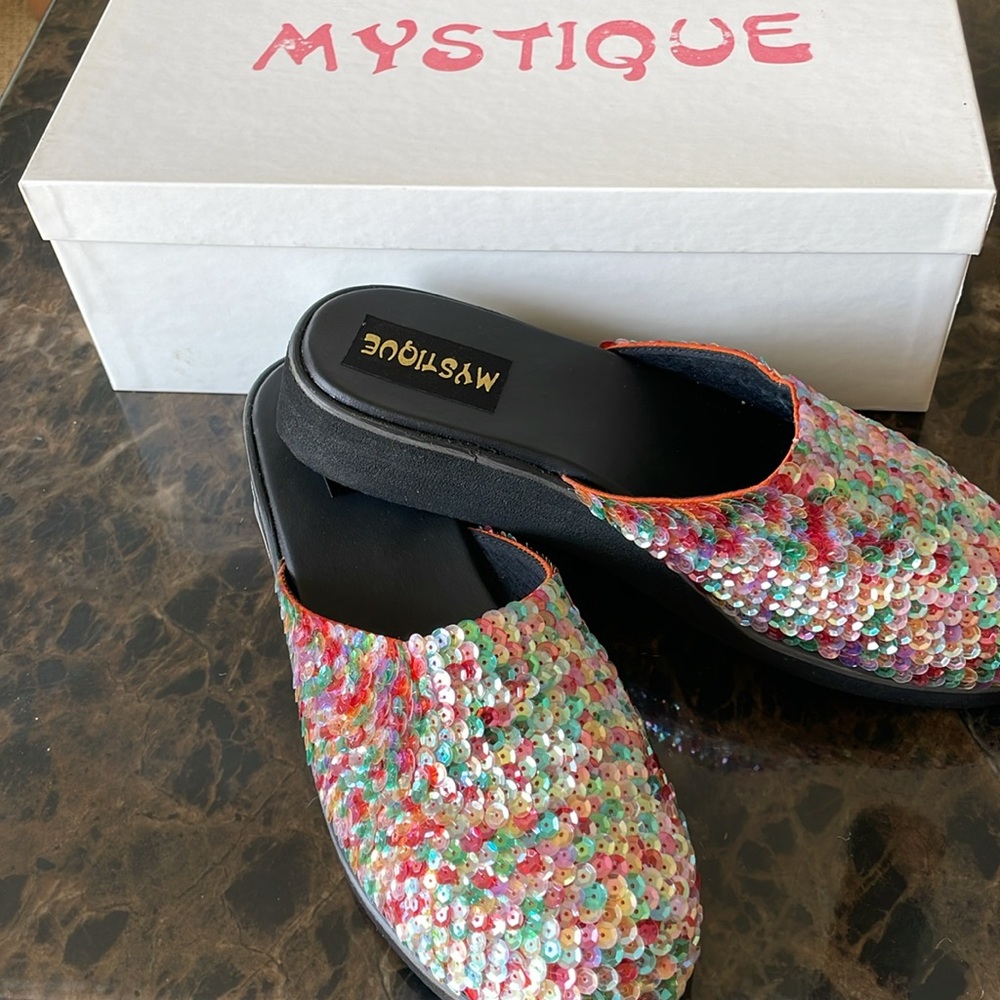 Mystique Boutique Multicolor Sequin Sandals